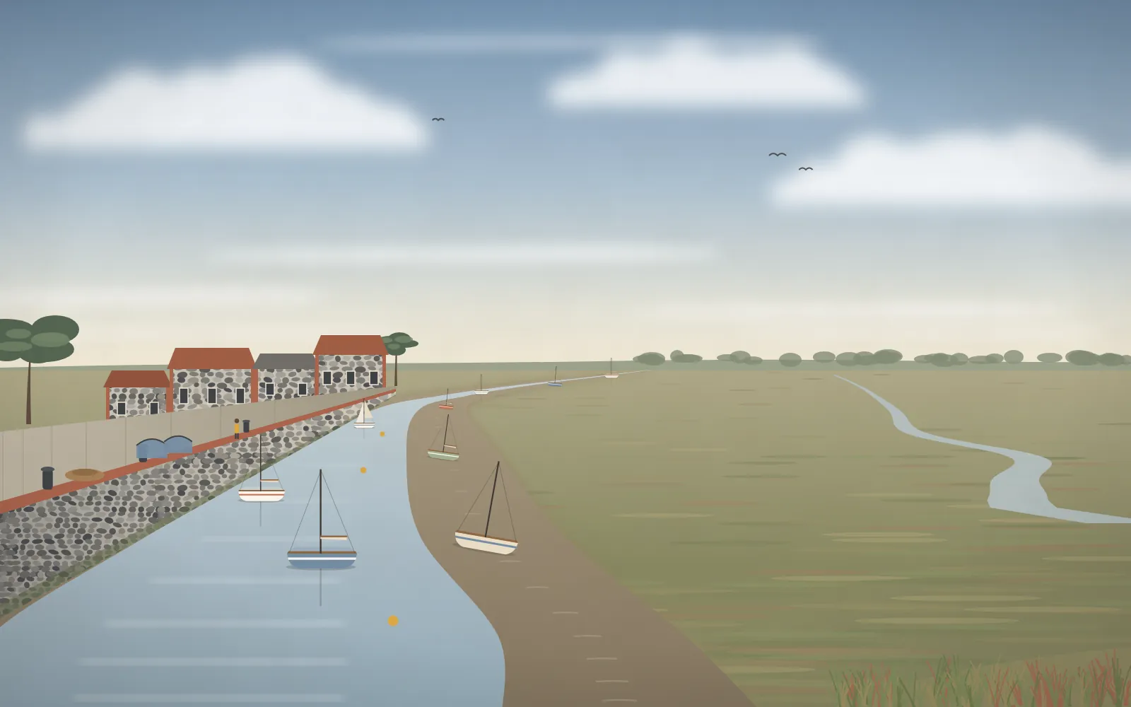 The staithe at high tide